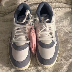 Women’s Athletic Sneakers in White and Light Blue